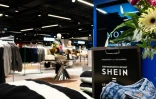 L'espace Shein au Bazar de l'HĂŽtel de Ville (BHV) Ă Paris, le 4 novembre 2025, la veille de son ouverture