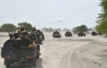 Un convoi de l'armée nigérienne à l'approche de Bosso, le 17 juin 2016