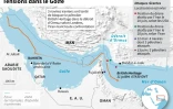 Carte des récentes tensions dans le Golfe