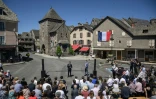Le secrétaire général de Renaissance Gabriel Attal à Mur-de-Barrez dans l'Aveyron le 22 mai 2026