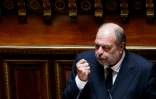 Le garde des Sceaux Eric Dupond-Moretti s'exprime au Sénat à Paris le 28 février 2024