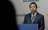 L'ex-patron chinois d'Interpol Meng Hongwei, à Singapour le 4 juillet 2018