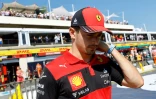 Le Monégasque Charles Leclerc (Ferrari) après son abandon au GP de France de F1, le 24 juillet 2022 au Castellet