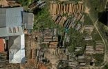 Vue aérienne d'une exploitation forestière à Sao Felix do Xingu, en Amazonie brésilienne, le 21 juin 2025