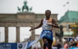 L'Ethiopien Kenenisa Bekele, vainqueur du marathon de Berlin, le 29 septembre 2019