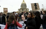 Manifestation lycéenne et étudiante contre la réforme du travail à Paris le 24 mars 2016