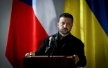 Le président ukrainien Volodymyr Zelensky à Prague le 4 mai 2025