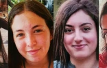 Portraits des otages israéliennes, de gauche à droite Liri Albag, Naama Levy, Karina Ariev et Daniela Gilboa