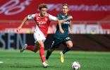 Le joueur de Monaco Eliesse Ben Seghir lors du match de L1 contre Lens au stade Louis II de Monaco le 1er septembre 2024.