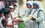 Des religeuses des Missionnaires de la Charité, ordre fondé par Mère Teresa qui gère des centaines d'orphelinats, hospices et centres d'accueil pour les lépreux dans le monde, le 19 septembre 1997 à Calcutta