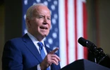 Le président américain Joe Biden dans le Wisconsin, aux Etats-Unis, le 8 mai 2024