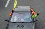 Des manifestants "gilets jaunes" le 20 novembre 2018 à Rennes