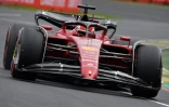 Le pilote monégasque Charles Leclerc au volant de sa Ferrari lors de la 3e séance de qualifications du GP d'Australie de F1 le 9 avril 2029 sur le circuit Albert Park à Melbourne