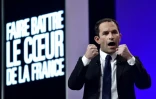 Le candidat socialiste à l'élection présidentielle Benoît Hamon, en meeting au Zénith de Nancy, à Maxéville, le 5 avril 2017