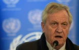 Le représentant spécial de l'ONU en Afghanistan, Nicholas Haysom, prend la parole lors d'une conférence de presse à Kaboul, le 14 février 2016