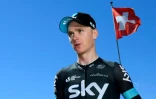 Le maillot jaune du Tour de France Christopher Froome, le 19 juillet 2016 Ă Hilterfingen en Suisse