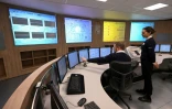 Dans la salle de formation du centre de contrôle de la centrale nucléaire de Hinkley Point C, à Bridgwater le 7 avril 2022