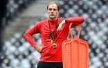 L'entraîneur du Paris-SG, Thomas Tuchel, à l'entraînement de son équipe à Shenzhen, en Chine, le 2 août 2019