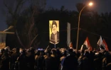 Une veillée en hommage à Hassan Nasrallah, défunt chef du groupe libanais Hezbollah, à Bagdad en Irak le 28 septembre 2024