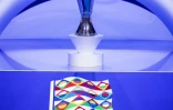 Le trophée de la Ligue des nations lors du tirage au sort de la 2e édition de cette compétition le 3 mars 2020 à Amsterdam