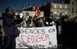 Manifestation à Bordeaux le 11 janvier 2022 pour réclamer plus de moyens pour l'hôpital