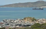 Une vue du village de Hanuabada où les homosexuels vivent en paix, à Port Moresby, le 15 novembre 2018 en Papouasie-Nouvelle-Guinée