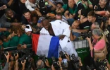 Le judoka français Teddy Riner célèbre sa victoire finale aux JO de Rio, le 12 août 2016