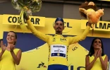 Le Français Julian Alaphilippe toujours en jaune après la 5e étape du Tour de France, le 10 juillet 2019 à Colmar