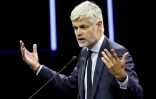 Le président du groupe parlementaire Droite Républicaine, Laurent Wauquiez, lors de l'université d'été du parti à Port-Marly, le 6 septembre 2025 dans les Yvelines