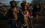 Des membres de la tribu Kayapo à Brasilia, le 22 août 2021