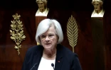 La ministre de la Santé Catherine Vautrin s'exprime à l'Assemblée nationale, à Paris, le 27 mai 2024
