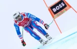 Le Français Johan Clarey, lors de la descente de Kitzbühel, comptant pour la Coupe du monde de ski alpin, le 21 janvier 2022