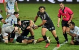 L'ailier du Stade Toulousain, Yoann Huget (c), lors d'un match de Top 14 face au Racing 92, au stade Ernest Wallon, le 15 septembre 2018
