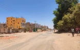 Rue déserte dans le sud de Khartoum, le 17 mai 2023