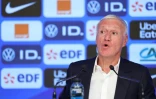 Le sélectionneur des Bleus Didier Deschamps lors de l'annonce du groupe retenu pour les matches amicaux, le 19 mars 2026 à Paris 