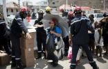 Distribution de vivres à Marigot, à l'île Saint-Martin, le 12 septembre 2017