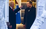 Donald Trump et Elon Musk (à droite) à la Maison Blanche, le 14 mars 2025 