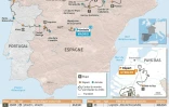 Carte du parcours du Tour d'Espagne cycliste 2020