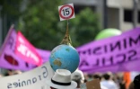 Manifestation contre le changement climatique à l'appel de Fridays For Future, Greenpeace et KoalaKollektiv, le 13 août 2021 à Francfort, en Allemagne