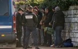 Contrôle d'identité de migrants à Calais, le 14 février 2017