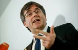 L'ex-président catalan Carles Puigdemont donne une conférence de presse à Berlin, le 12 février 2019