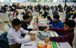 Tournoi de Scrabble inter-écoles organisé par la fédération pakistanaise, le 1er février 2025 dans une école à Karachi