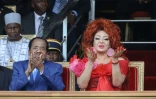 Le président camerounais Paul Biya et son épouse Chantal Biya, lors du défilé organisé à l'occasion de la 52e fête nationale, Yaoundé, le 20 mai 2024