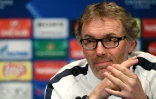 L'entraîneur du PSG Laurent Blanc lors d'une conférence de presse  Paris, le 5 avril 2016