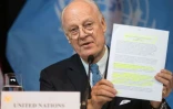 Le médiateur de l'ONU en Syrie, Staffan de Mistura à Vienne le 14 novembre 2015
