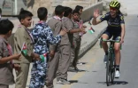 Un groupe de cyclistes participe à une course entre la Jordanie et Israël pour promouvoir un événement sportif destiné à "encourager" la paix au Proche-Orient, le 25 avril 2017