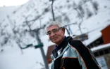 Fayad Abou Saleh, l'un des responsable des remontées mécaniques de la station du mont Hermon, sur le Golan occupé par Israël, le 21 janvier 2016