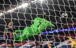 Le gardien costaricien du Paris-SG, Keylor Navas, Ă l'oeuvre lors du 8e de finale retour de la Ligue des champions contre Barcelone, au Parc des Princes, le 10 mars 2021