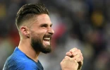 Olivier Giroud après la qualification pour la finale aux dépens de la Belgique, le 10 juillet 2018 à Saint-Pétersbourg 