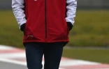 Mick Schumacher inspecte le circuit du NĂĽrburgring avant le GP de l'Eifel, Ă NĂĽrburg en Allemagne, le 8 octobre 2020